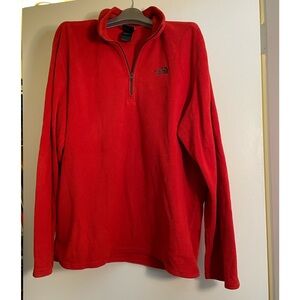 Men’s The North Face 1/4 Zip Pullover RED Size LARGE